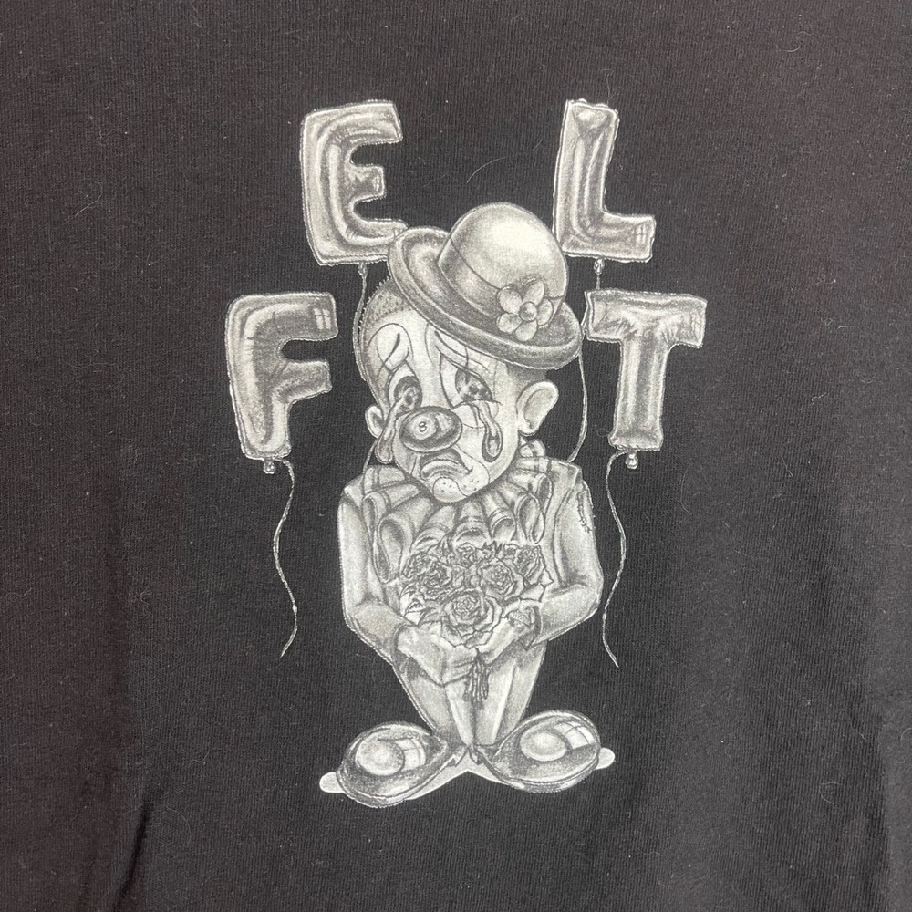 FELT Sad Clown Graphic‎ T Shirt Mens size Small Black Streetwear Tee Shirt - Picture 2 of 6
